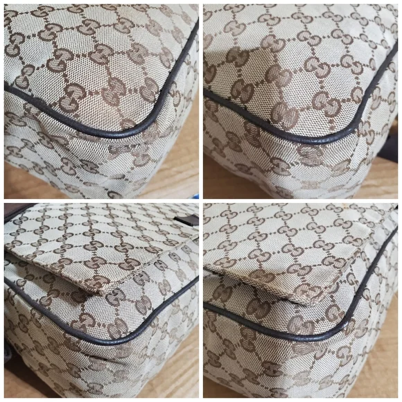 GUCCI Monogram Beige Gg Large Messenger Bag - Picture 10 of 12